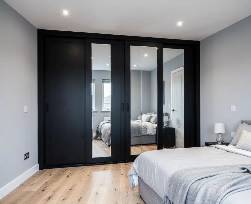 Чёрный шкаф-купе на заказ