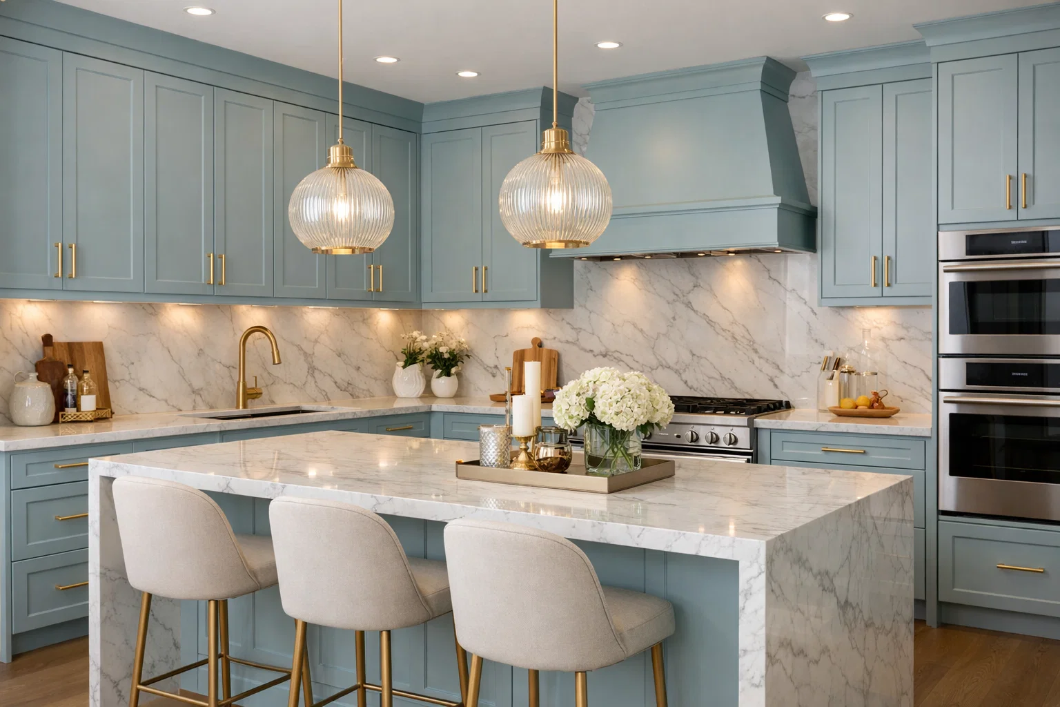 Кухня с плёночными МДФ фасадами на заказ