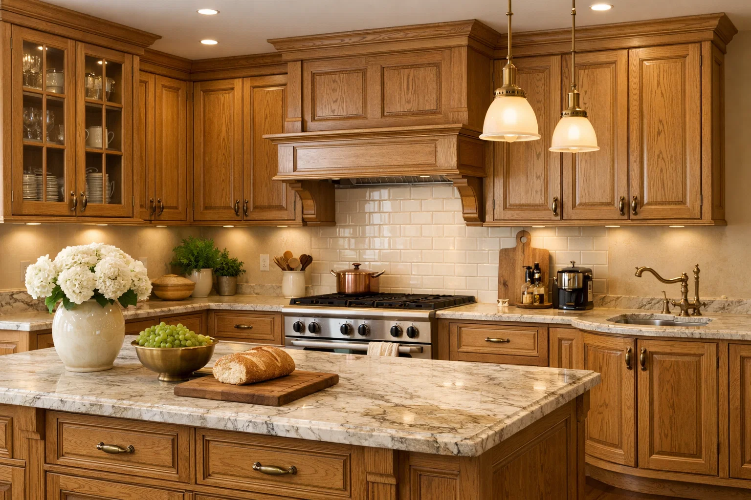 Кухня из массива дуба на заказ в Бресте