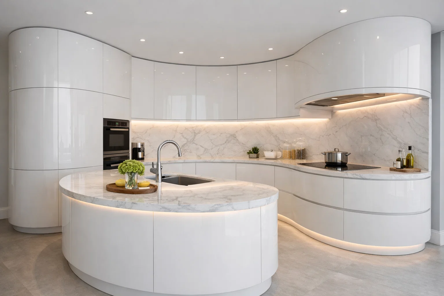 Радиусная кухня на заказ в Бресте